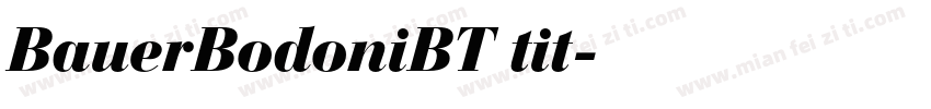 BauerBodoniBT tit字体转换